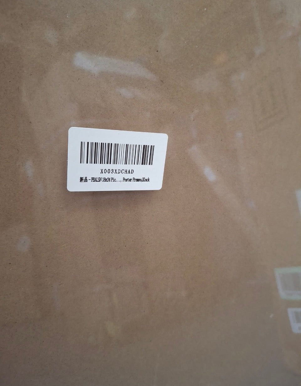 Open Box PEALSN 18x24 Picture Frame, Display Pictures 16 × 20 with Mat or 18 x 24 Without Mat for Wall Mounting Display, Poster Frames, Black