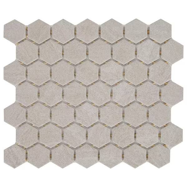 Open Box Daltile Nova Falls Gray 10 in. x 12 in. Glazed Ceramic Hexagon Mosaic Tile (9.72 sq. ft./Case)