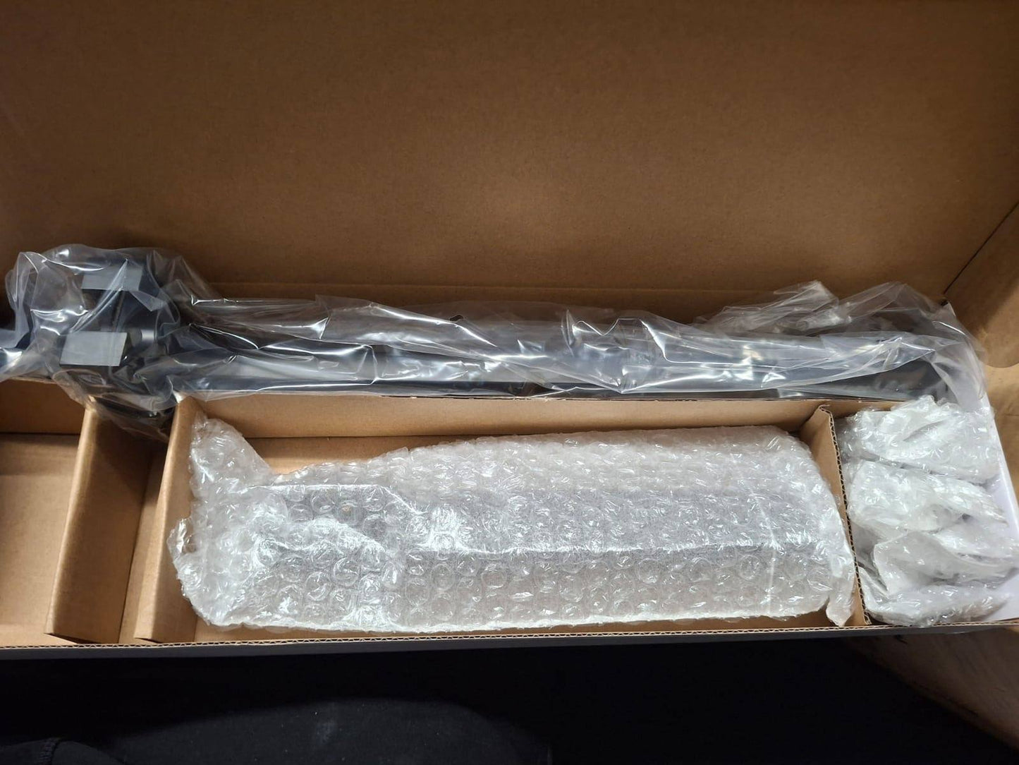 Open Box Delta 1-Spray Patterns 1.75 GPM 1.38 in. Wall Mount Handheld Shower Head with H2Okinetic in Matte Black