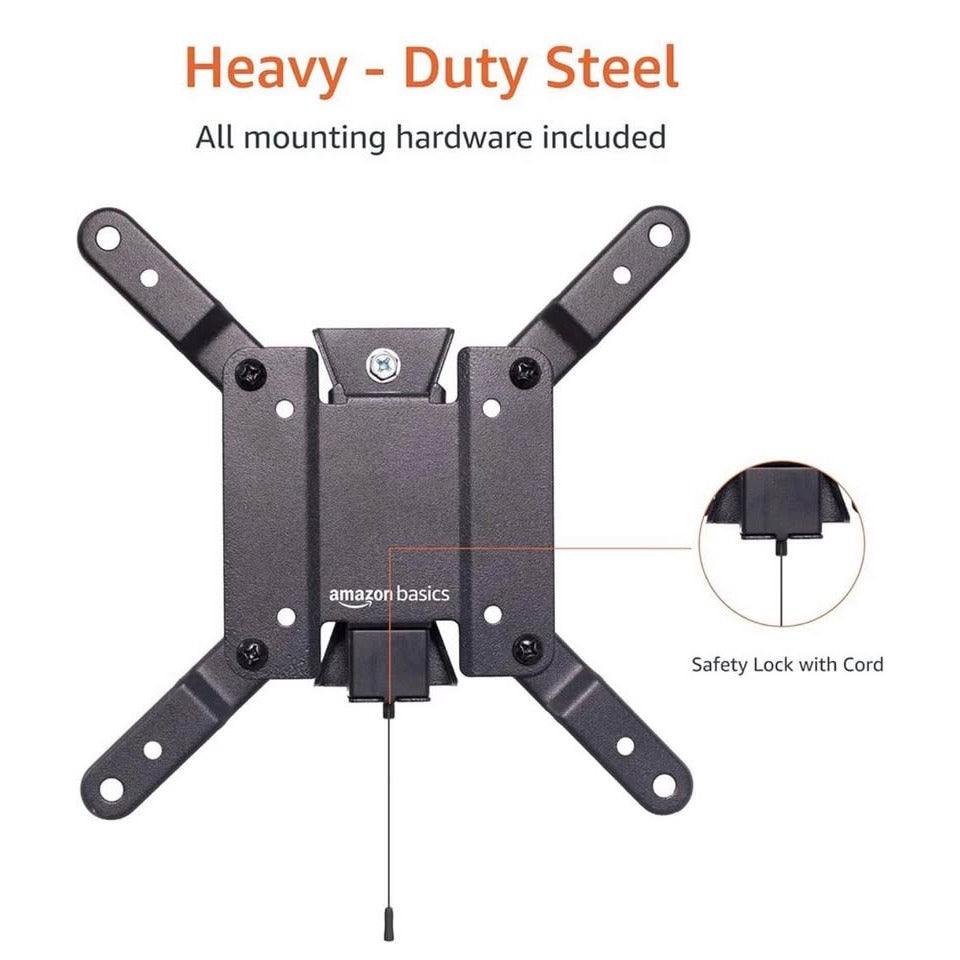 Amazon Basics Tilting TV Wall Mount for Wood Studs, Fits 12-40 inch TVs up to 40 lbs, VESA 200x200,