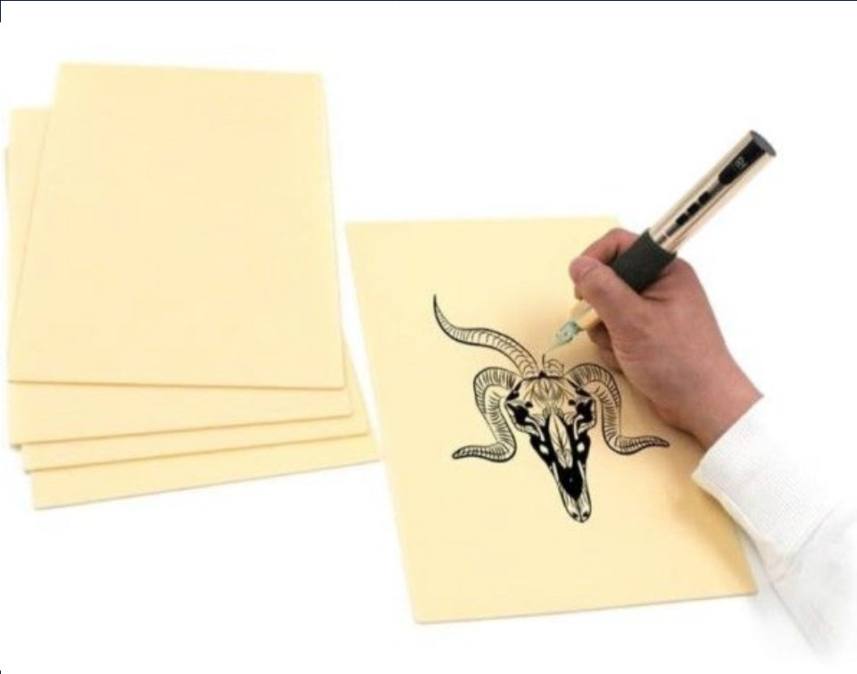 Brand New EH TATTOO Practice Skin 5Pcs 8" x 12" Large Size Blank Silicone Reelskin Fake Skins Thick 3mm for Beginners