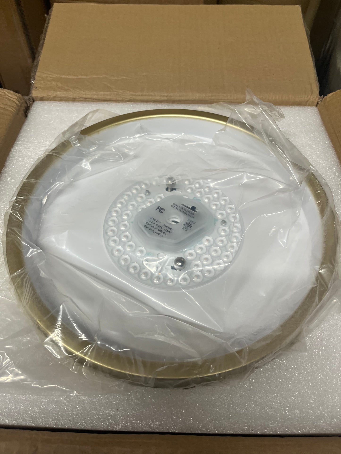 MENCOLULU 11.4 in. Modern Gold Round Dimmable LED Flush Mount Ceiling Light with White Cloud Glass Shade