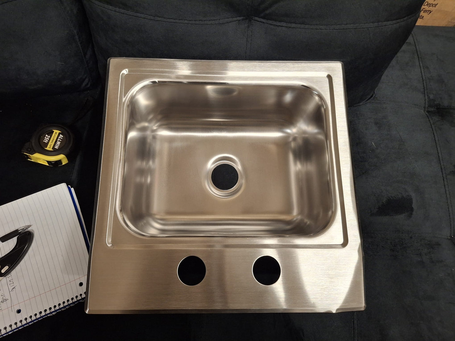Open Box Elkay 15 in. Drop-in Single Bowl 20-Gauge Durable Satin Stainless Steel Kitchen Sink Kit w/ Faucet