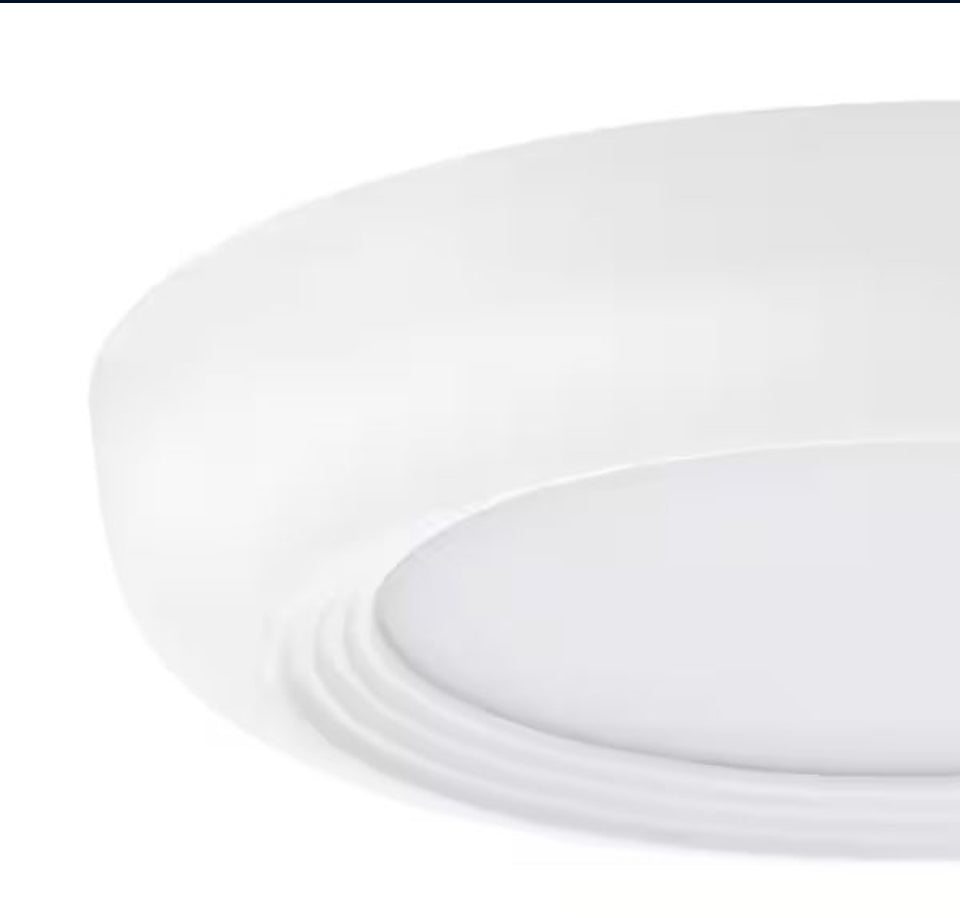 Open Box Commercial Electric (6 in. LED Flush Mount Light Fixture 800 Lumens Soft White 3000K Dimmable J-Box Compatible For Sensitive Eyes (6-Pack)