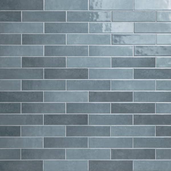 Open Box MSI Lakeview Denim 3 in. x 12 in. Glossy Ceramic Subway Wall Tile (5.5 sq. ft./Case)