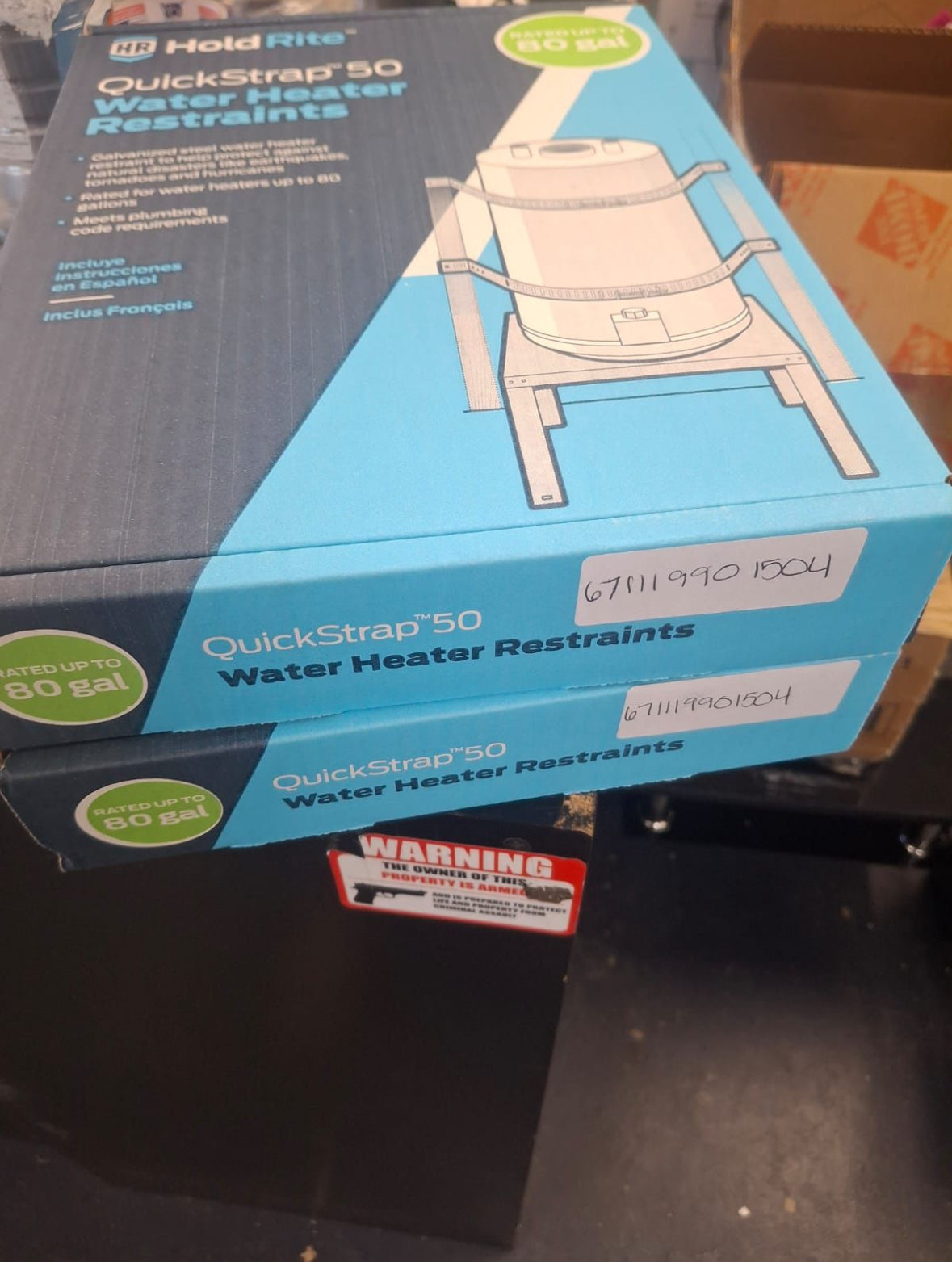 Open Box HOLDRITE Quick Strap 80 Gal. Galvanized Steel Water Heater Restraining Strap
