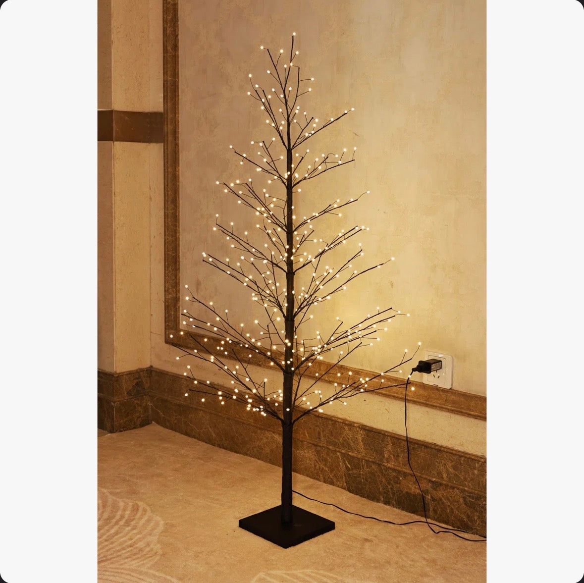 Hi-Line Gift LTD Black Birch Tree with LED Lights Indoor Use Only