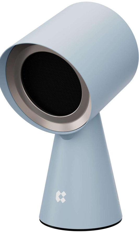 CIARRA portable range hood in light blue with 2-speed exhaust fan and detachable aluminum filter for compact kitchen use