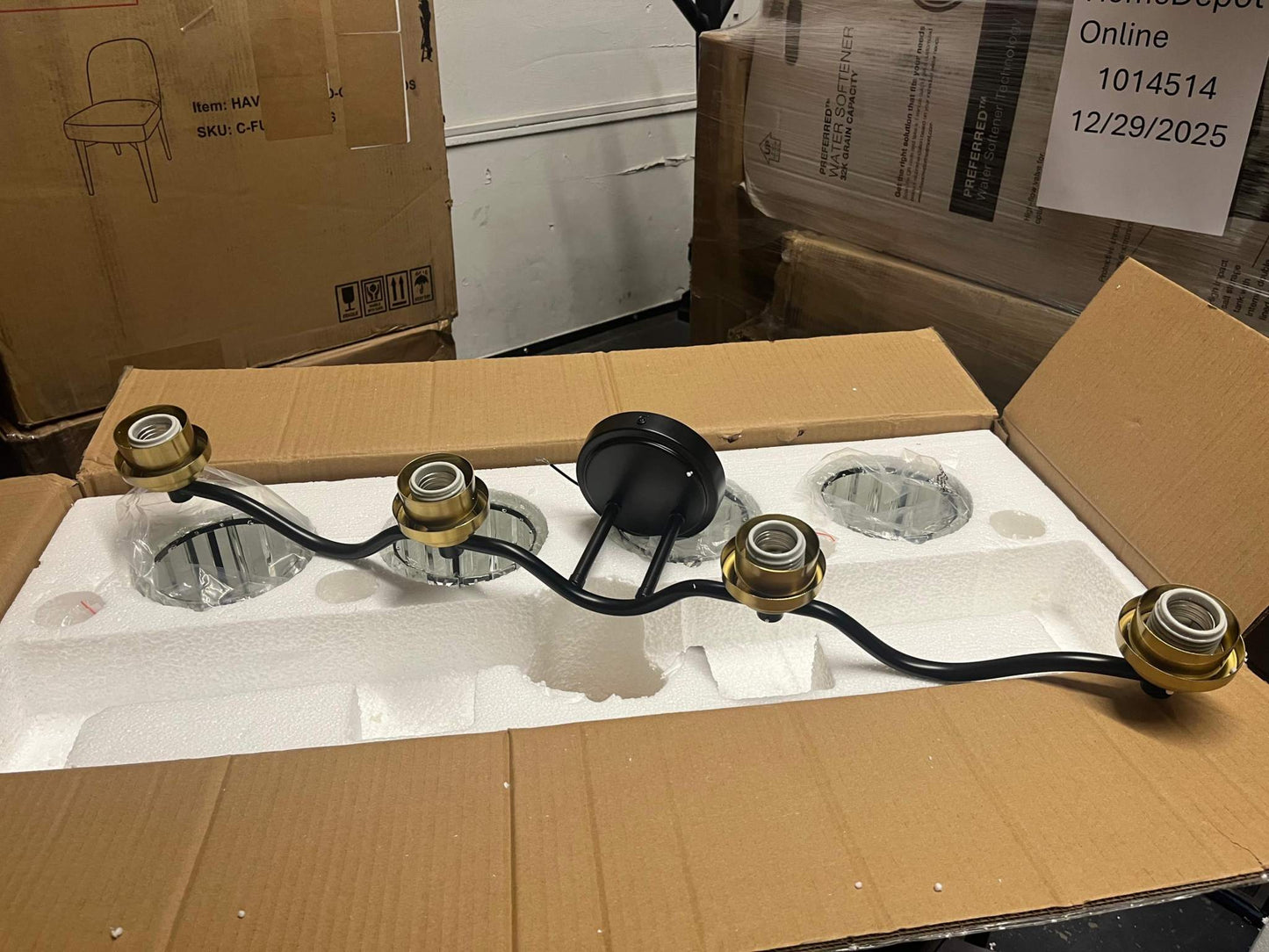 Mercer41 Emilion Dimmable Bathroom Vanity Light With Crystal Shade