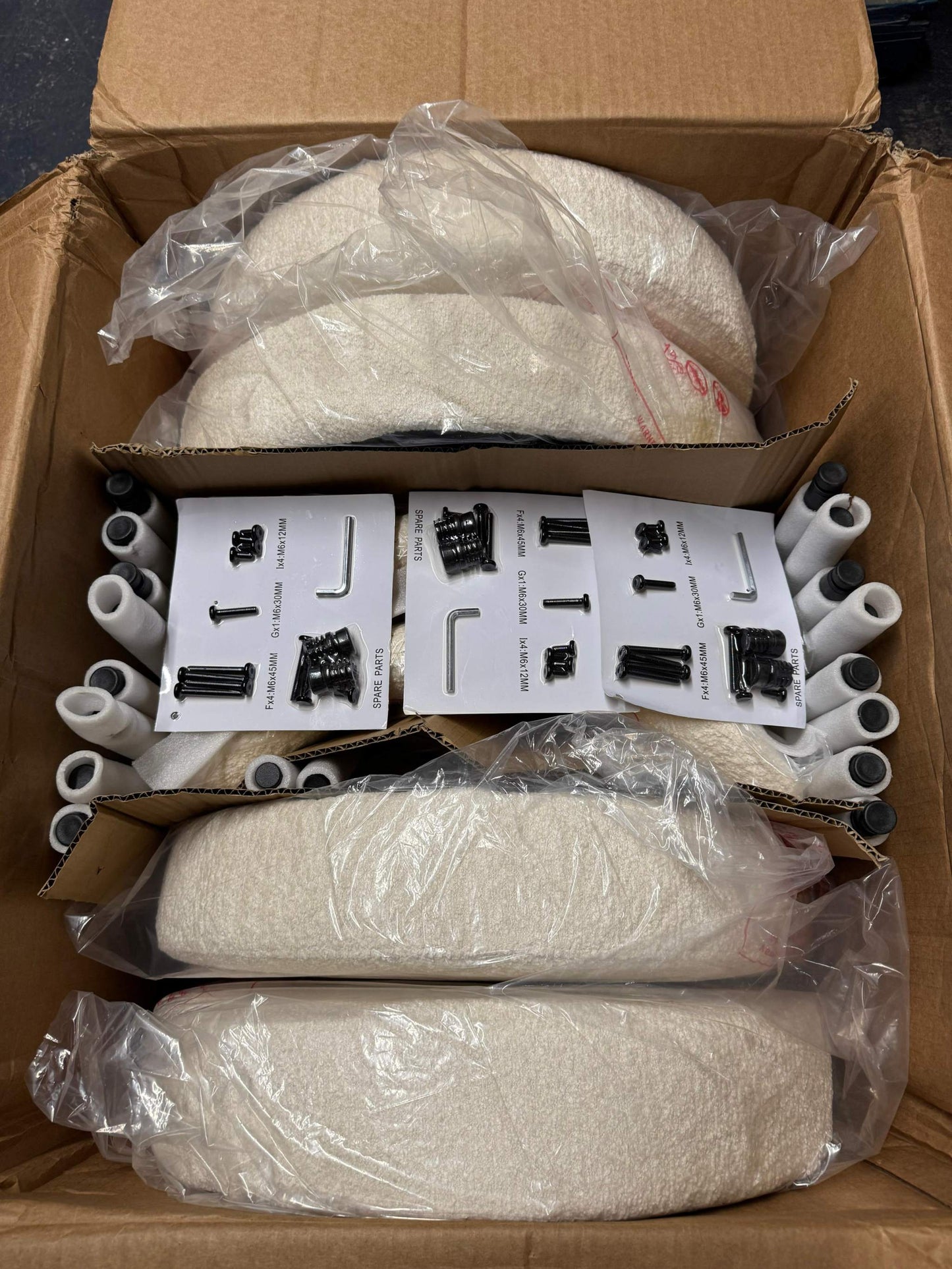 George Oliver Modern Accent Chair, Upholstered Dining Chairs, Short Plush Fabric, Armless Dining Chair (Set of 2)