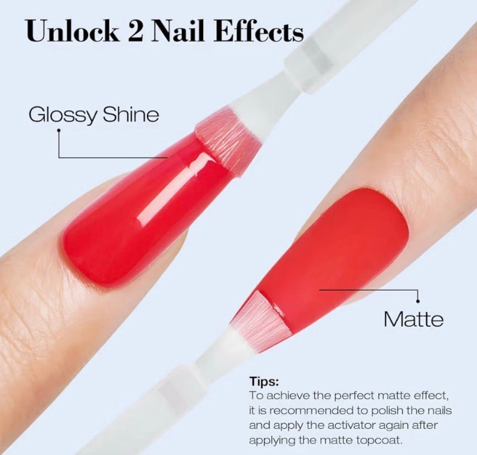 Brand New AZUREBEAUTY Dip Powder Liquid Set Bond, Base, Glossy Matte Top Coat, Activator,