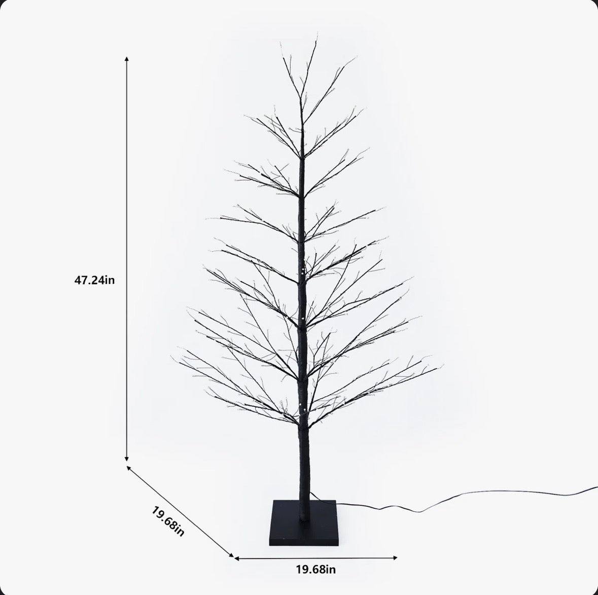 Hi-Line Gift LTD Black Birch Tree with LED Lights Indoor Use Only