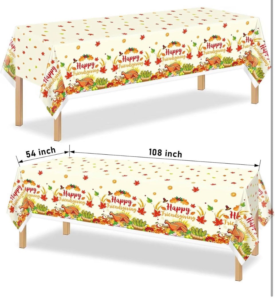 Open Box New Xcvwz 189Pcs Thanksgiving Party Supplies - Plates, Napkins, and Happy Friendsgiving Banner for Decorations