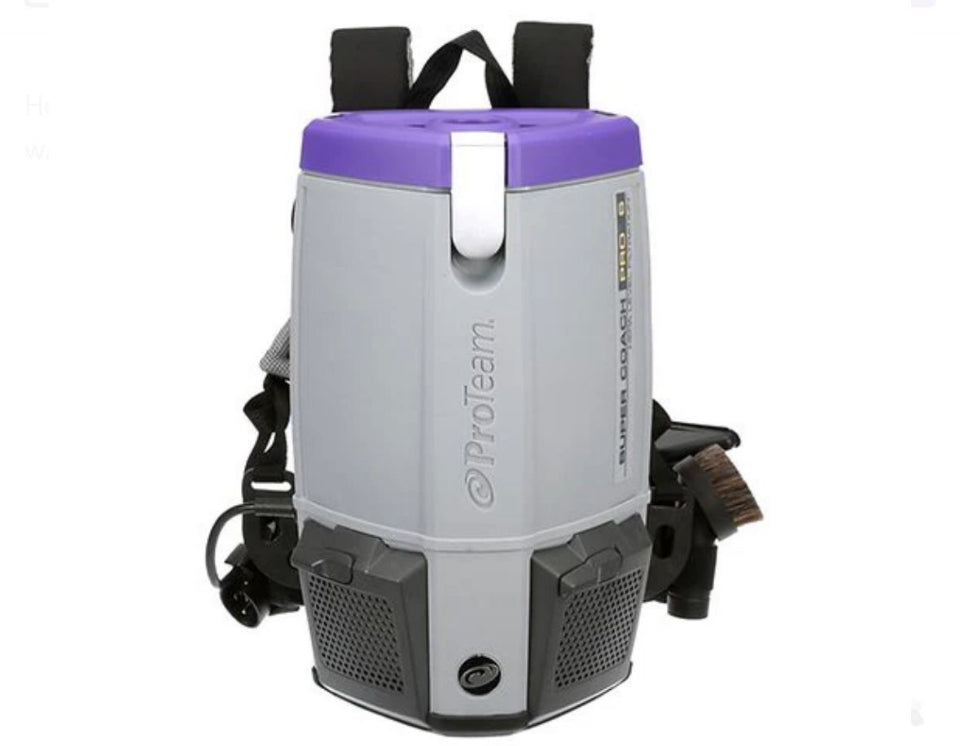 ProTeam 107535 Super Coach Pro 6 HEPA Backpack Vacuum w/ ProBlade Hard Surface & Carpet Tool Kit (107532)