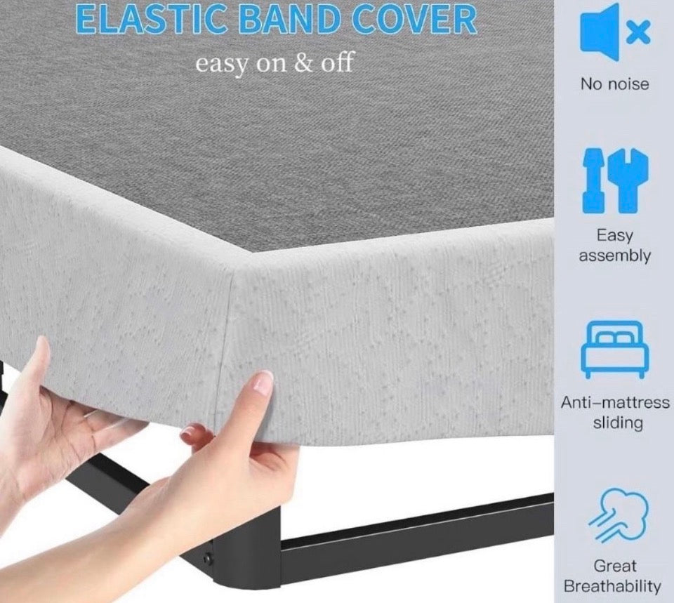 Open Box UOMEUR Full Box Spring-5 Inch Box Spring for Low Profile Box Spring Full Size, 3500lbs Heavy Duty Metal Mattress Foundation Support