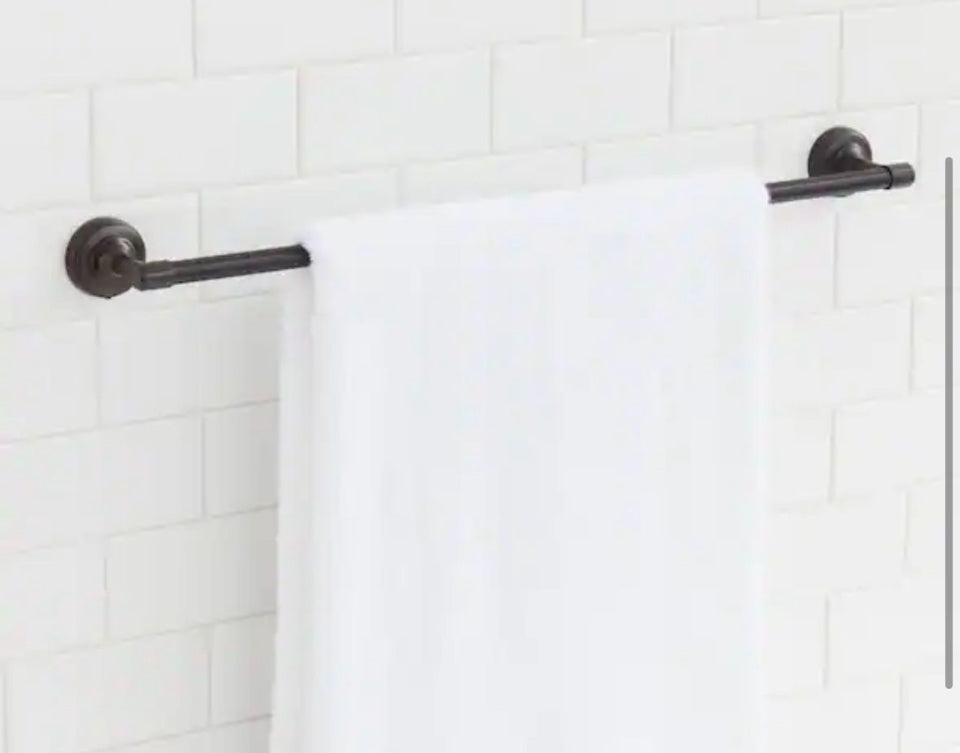 Open Box Glacier Bay Keegan 24 in. Towel Bar in Oil Rubbed Bronze