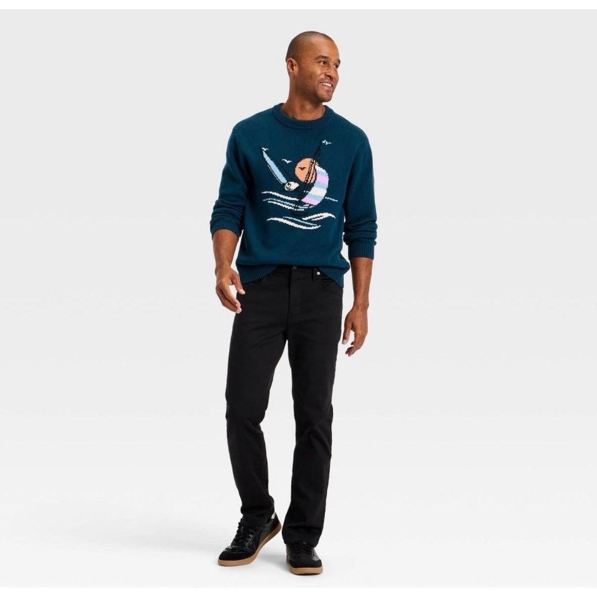Men Textured Crewneck Sweater - Goodfellow & Co NEW XL
