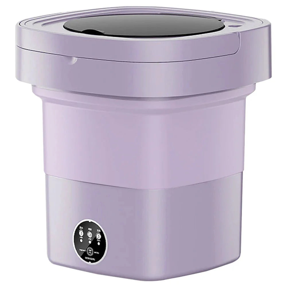 10 L Portable Washing Machine with Timer Folding Washing Machine Laundry Cleaning Washer for Apartment Laundry Camping RV Travel