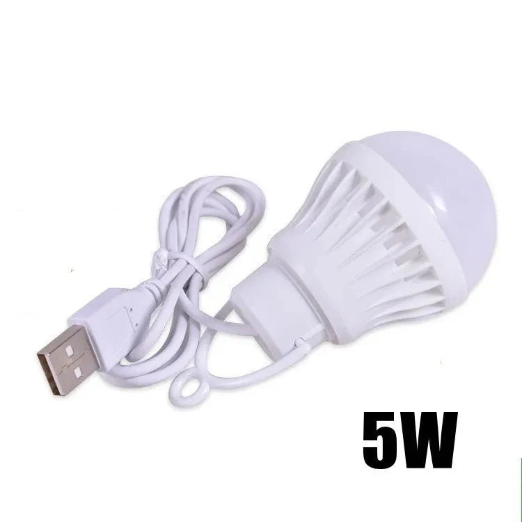 1/2pc 3W/5W/7W Usb Bulb Light Portable Lamp Led for Hiking Camping Tent Travel Work with Notebook Christmas for Home