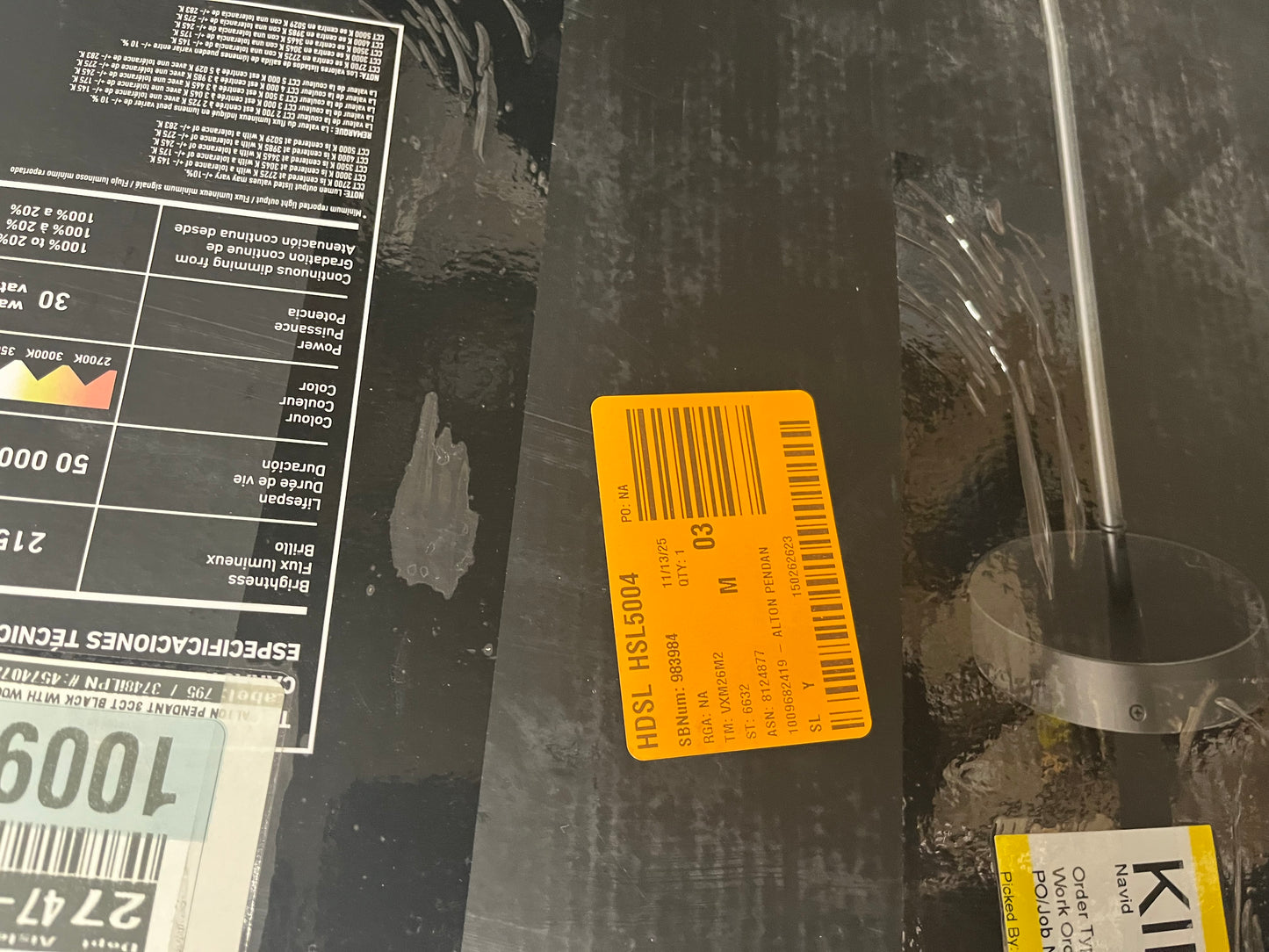 Artika Alton 43-Watt Integrated LED Black 5 CCT Modern Hanging Pendant Chandelier Light Fixture for Dining Room or Kitchen