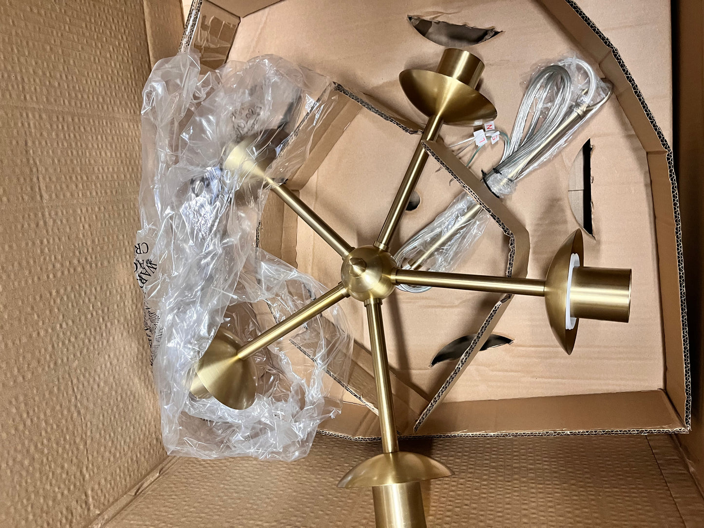 Open Box Glass Orb Ceiling Chandelier - Threshold™: 5-Light Modern Fixture, UL Listed, Metal & Glass