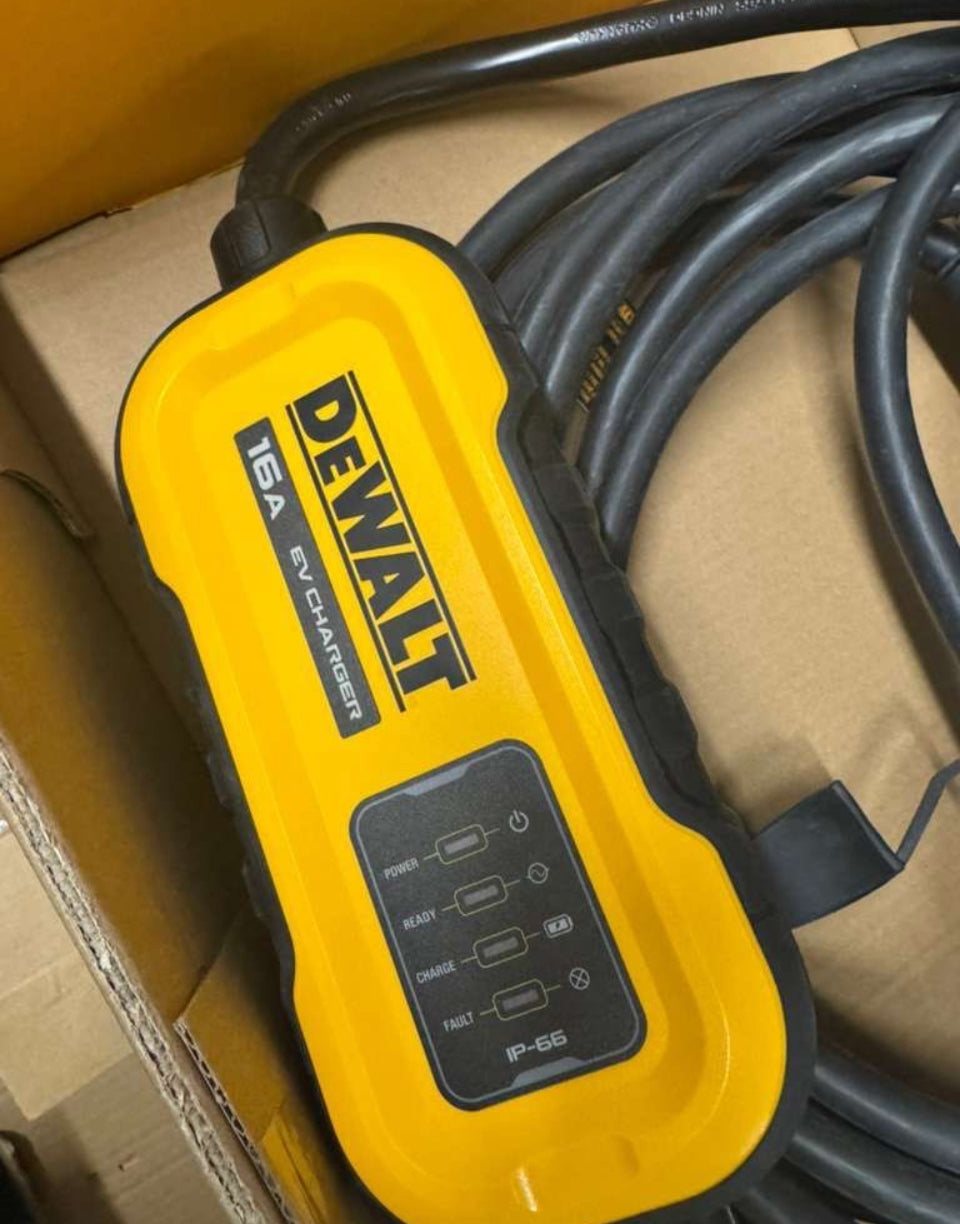 Open Box New DEWALT Level-2 Portable Electric Vehicle EV Charger up to 16 Amps, 120-240-