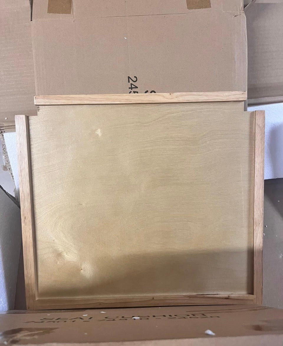 Open Box "Nathan James Cohen Leather Bar Stool Counter Height Chair, Natural Brown, 1 count, Barstool - 24"" Mid-Century Modern Woven Leather Back Sol