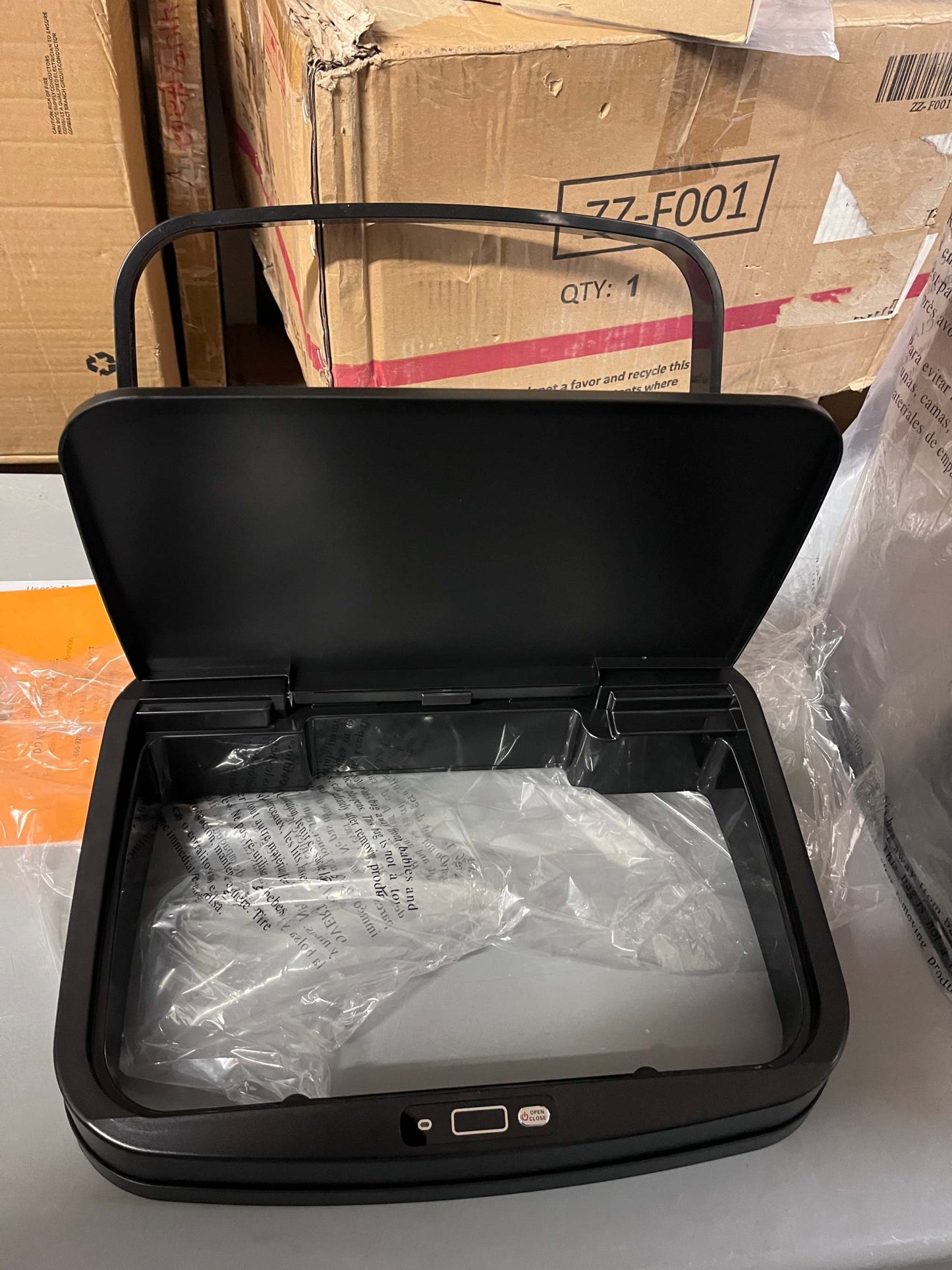 13 Gal. Stainless Steel Touchless Metal Household Trash Can