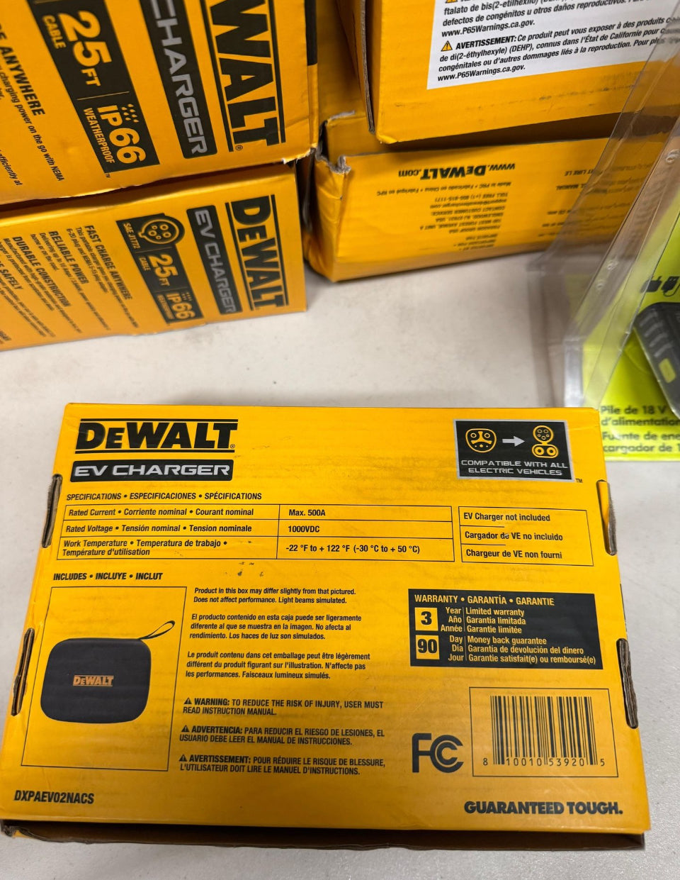 Open Box New DEWALT NACS to CCS1 Fast Charging Adapter, 500-A / 1000-Volt, Fast Charge