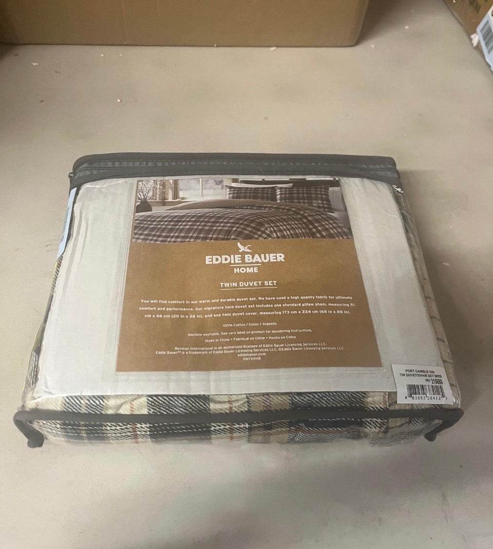 Eddie Bauer Port Gamble Indigo Cotton Duvet Cover Set