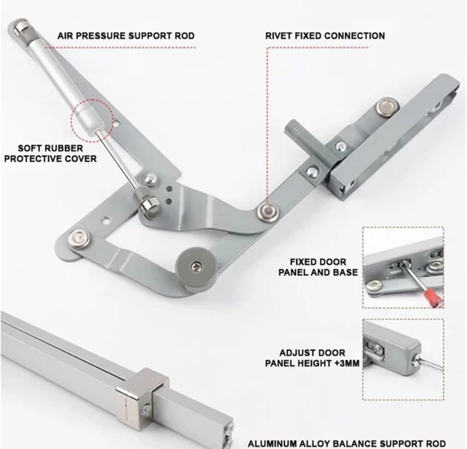 Cabinet Flap Stay Lift System Kitchen Cabinet Lift System Kitchen Cabinet Door Hydraulic Lid Stay Support