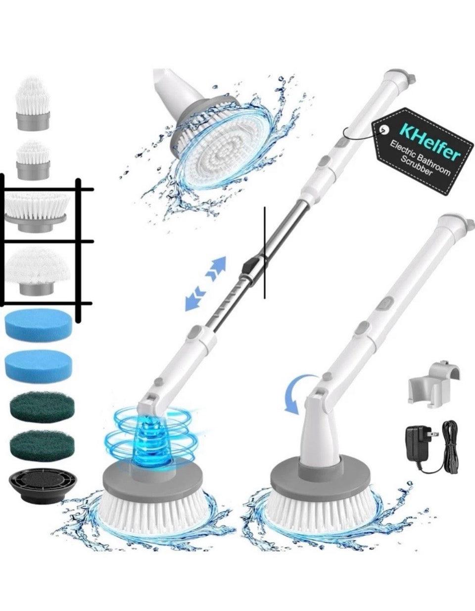 Open Box New kHelfer Electric Spin Scrubber Kh8, Upgrade Cordless Shower Scrubber