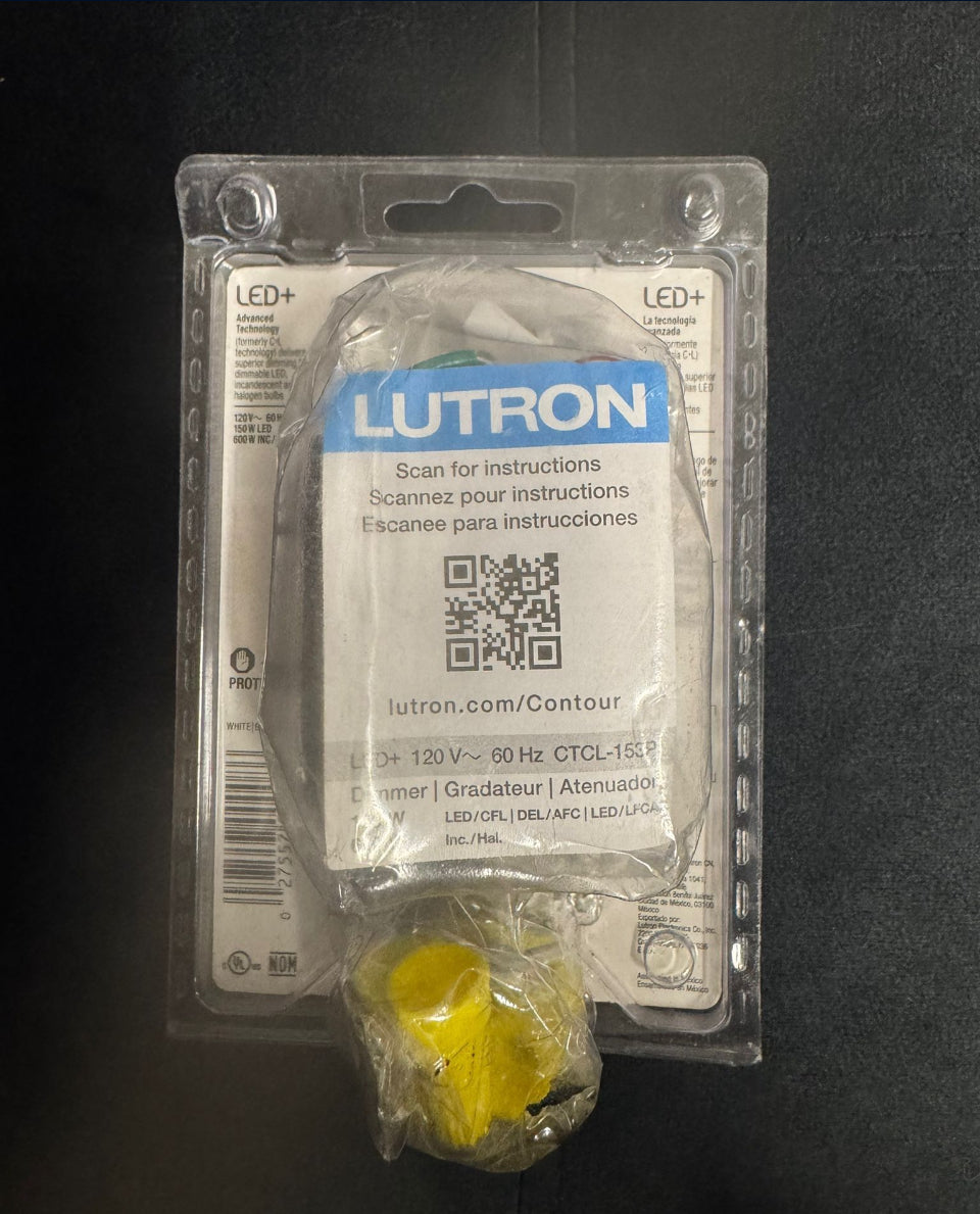 New Lutron Skylark Contour LED+ Dimmer Switch for and Incandescent Bulbs,