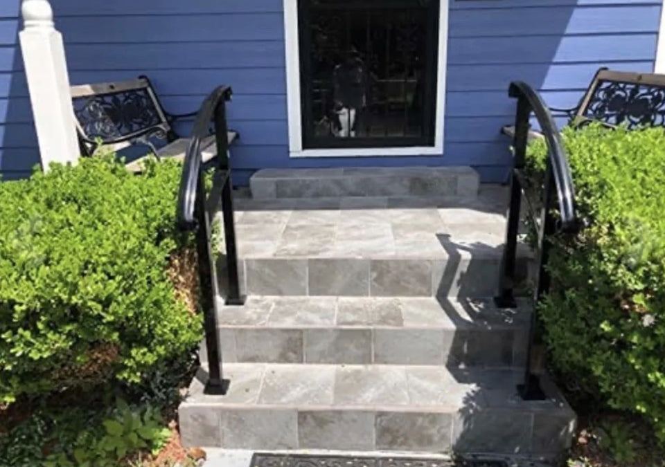 Handrails for Outdoor Steps,3 Step Handrail Fits 1 to 3 Steps Mattle Wrought It’sz - Selzalot