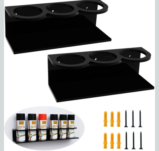 Brand new BiJun Spray Can Holder, Spray Bottle Holder Storage Rack All-Purpose Acrylic Hanger Wall Mount Bracket for Garage and Home Craft Workspace P