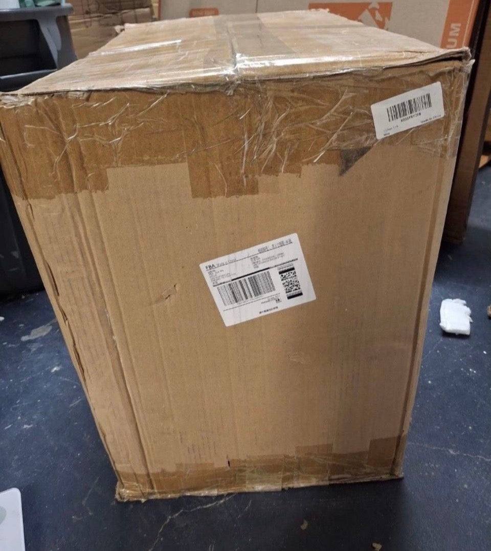 Open Box New Ownsig 23.6 inch Stainless Steel Laundry Sink with Cabinet and Pull-Out Faucet, Free Standing Utility Sink with Draining Basket