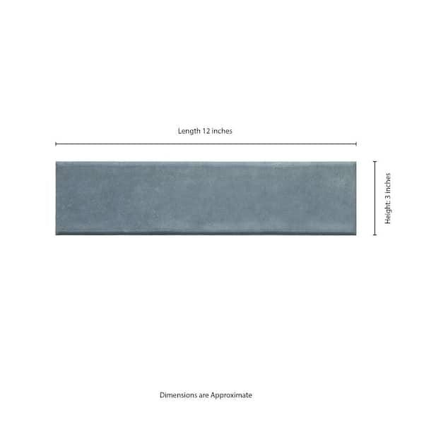Open Box MSI Lakeview Denim 3 in. x 12 in. Glossy Ceramic Subway Wall Tile (5.5 sq. ft./Case)