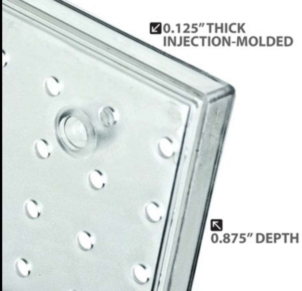 Open Box New Azar Displays - 700680 - 10 Pocket Trifold Size Pegboard Wall Brochure Holder, Clear