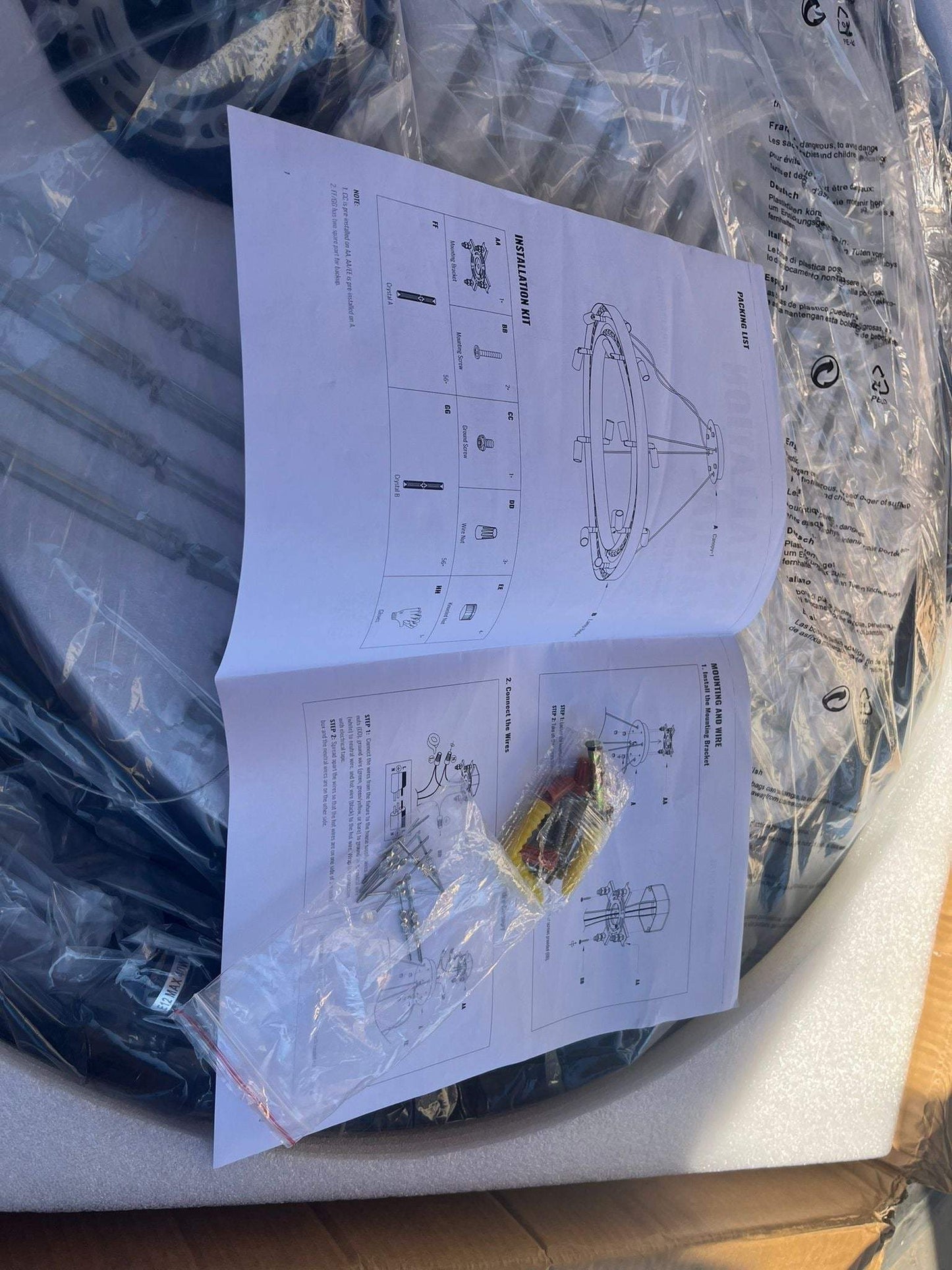 Everly Quinn Marais Dimmable Round K9 Crystal Ceiling Light Modern Chandeliers