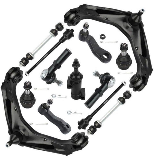 Open Box Brtec 8-Lug Front Upper Control Arms w/Ball Joints 2001-2010 for Chevy Silverado Suburban 1500 HD 2500 3500 for GMC Sierra Yukon XL; for Humm