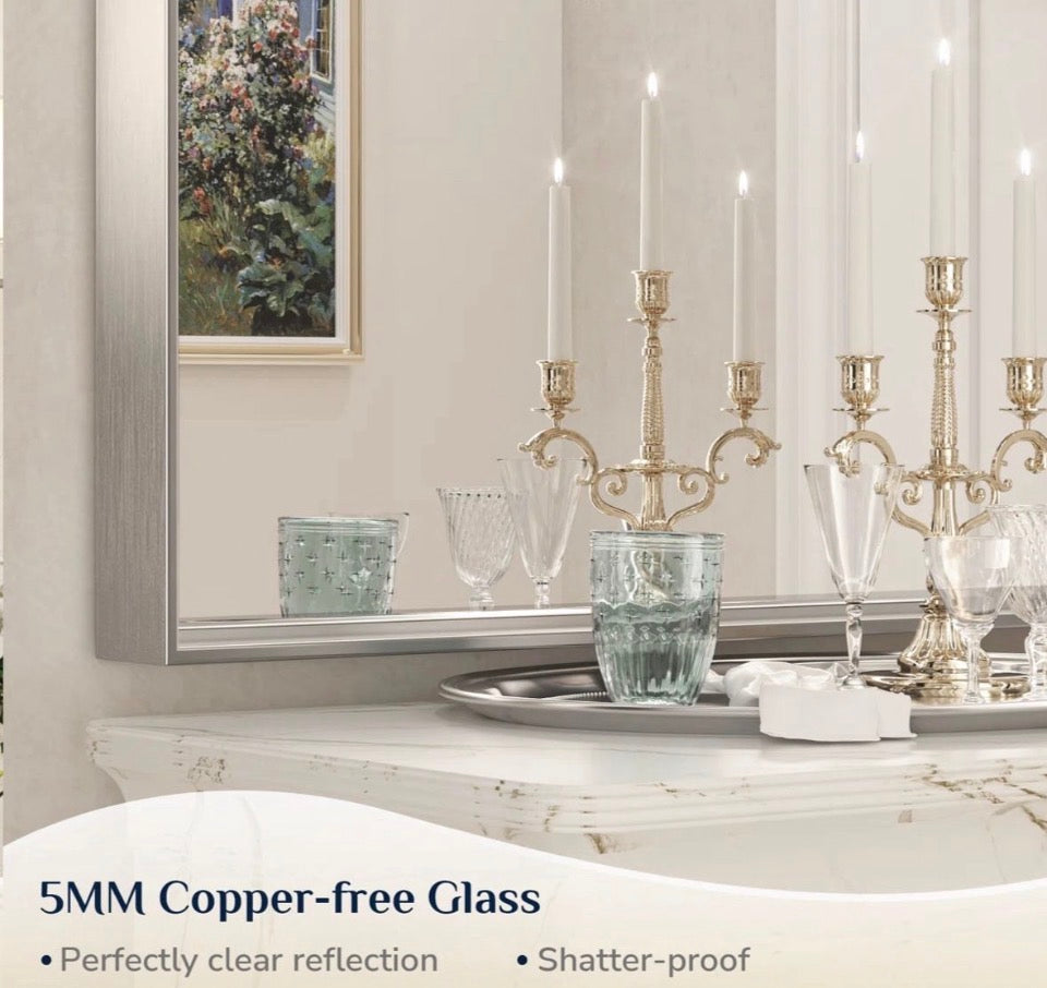 OPEN BOX NEW Stemn 1.6" Thick Bathroom/Vanity Accent Mirror