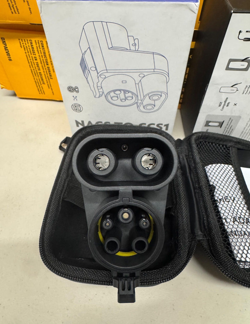 Open Box New H HhaadenEV NACS to CCS1 Charging Adapter for Tesla Supercharger, Fast Chargi