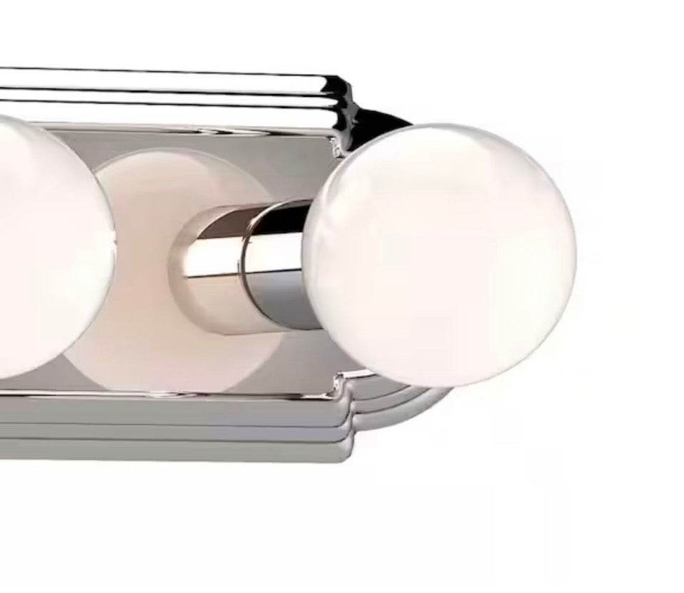 Volume Lighting 5-Light Indoor Chrome Movie Beauty Makeup Hollywood Bath or Vanity Light Bar Wall Mount or Wall Sconce