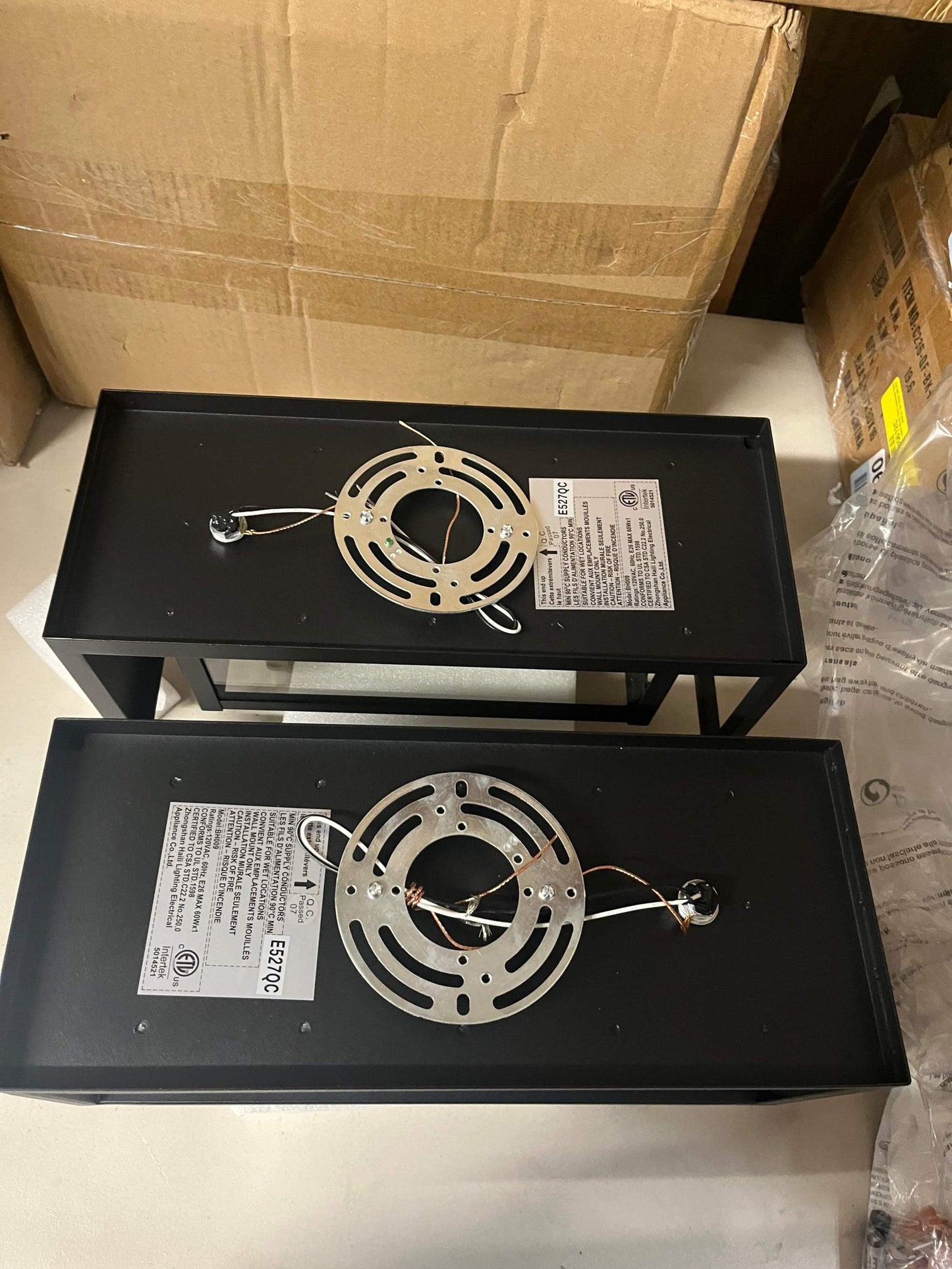 17  Stories Rasharkin Classic Outdoor Wall Sconce 1 Light Rectangular Metal Frame and Clear Glass Shade Waterproof (Set of 2)