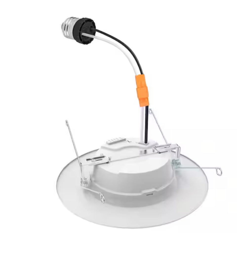 COMMERCIAL ELECTRIC 5/6 in. Integrated LED Recessed Retrofit Light Trim with Selectable Color Temperature, (12-Pack)