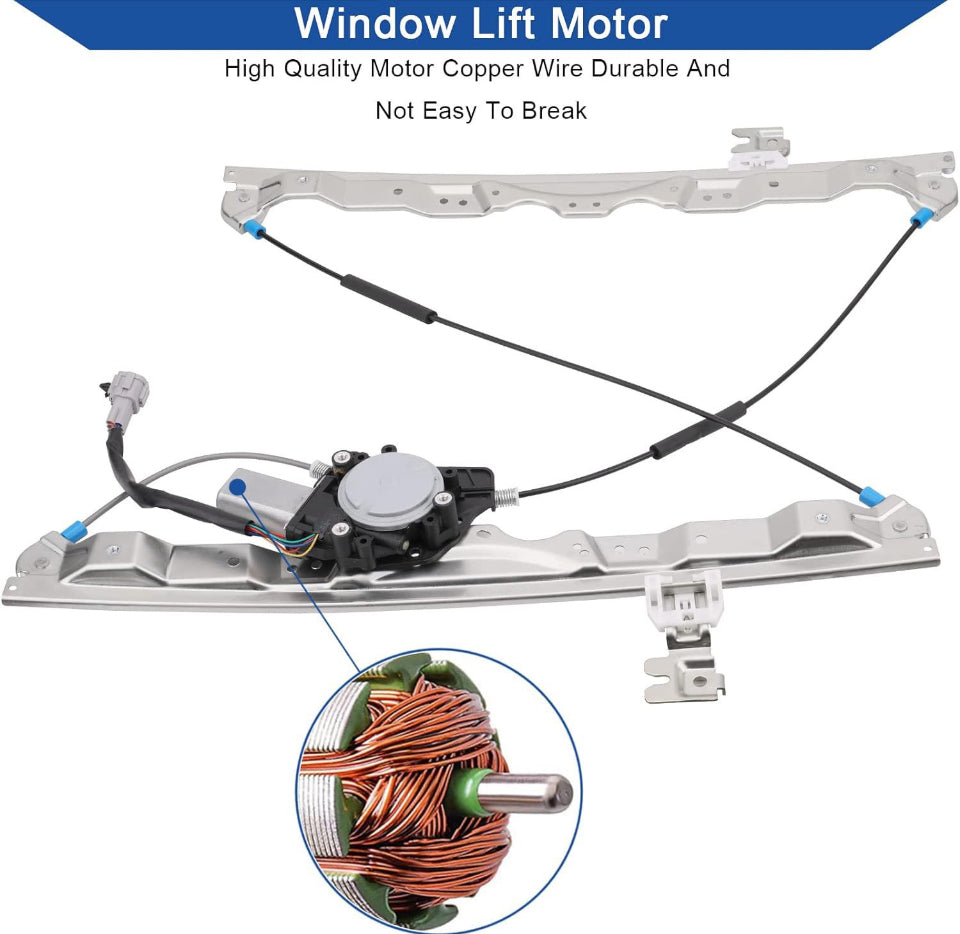 Obaee 748-524 Front Left Driver Side Power Window Lift Regulator with Motor 6 Pins Compatible with Nissan Pathfinder Armada 2004/ Armada 2005-2013/ - Selzalot