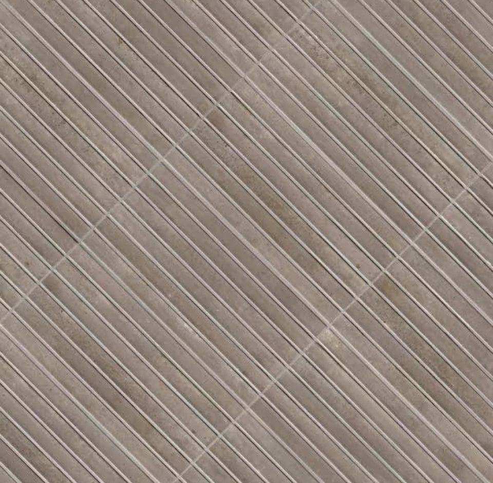 Open Box MSI Princess Grigio 5 in. x 10 in. Polished Porcelain Fluted Subway Wall Tile (8.71 sq. ft. /Case)