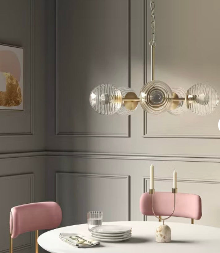 Open Box Glass Orb Ceiling Chandelier - Threshold™: 5-Light Modern Fixture, UL Listed, Metal & Glass