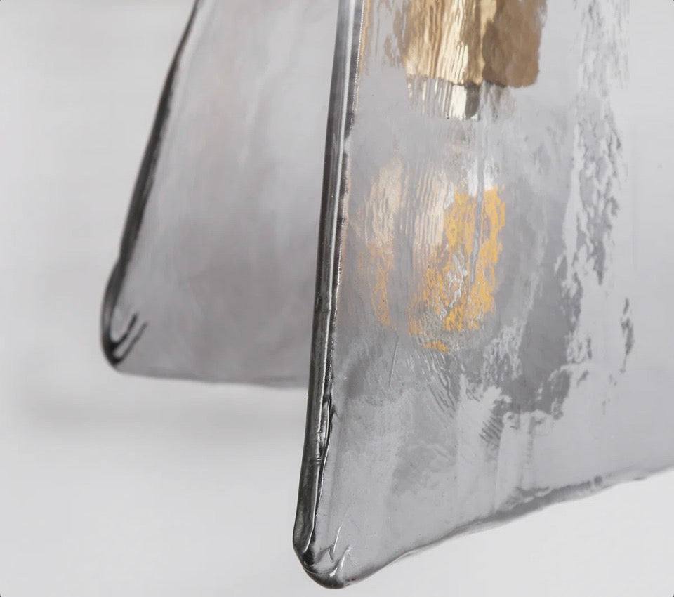 "Mercer41 Elisabette 3 - Light 23.6"" W Dimmable Gray Glass Bathroom Vanity Light"