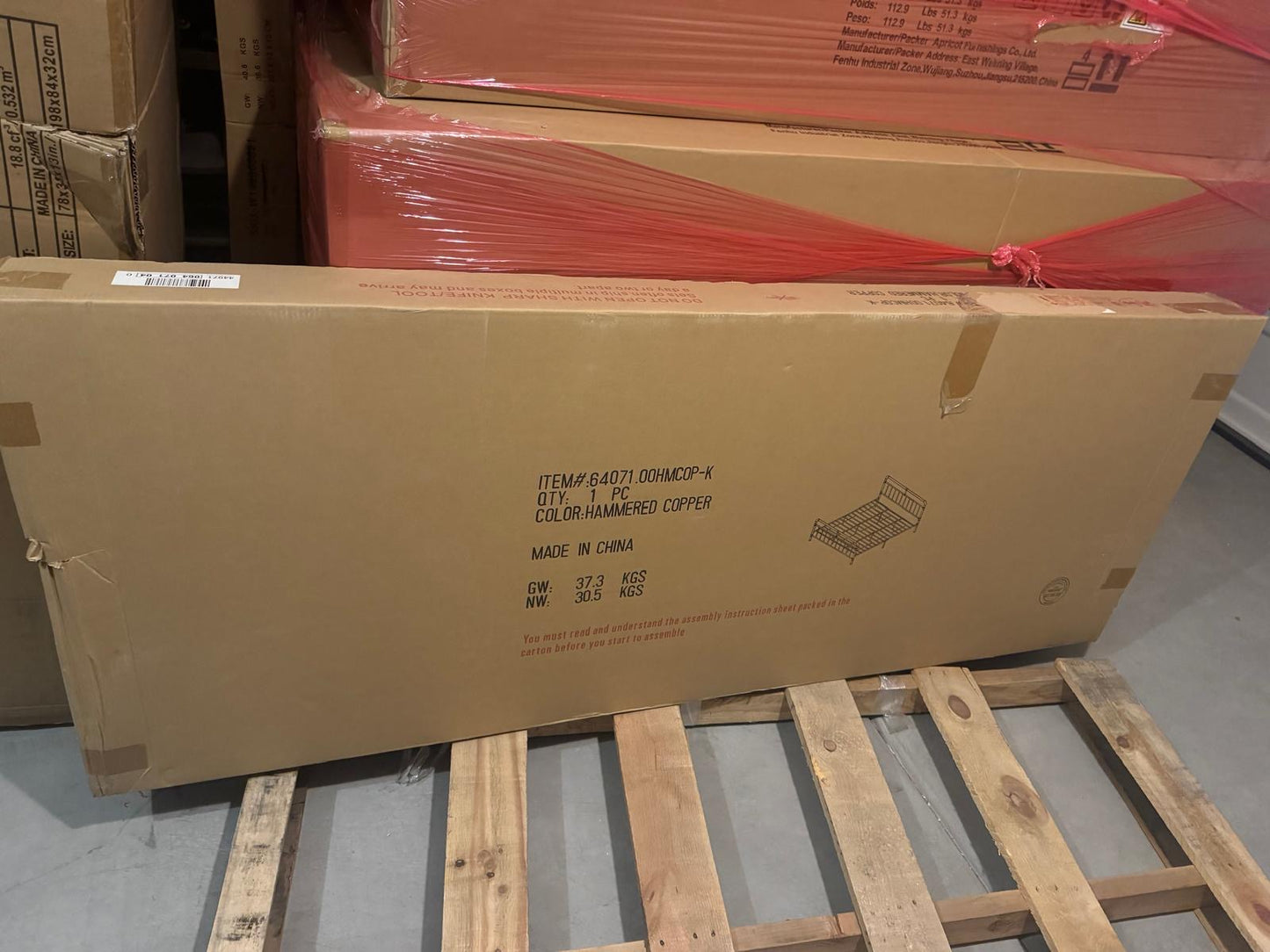 Christopher Knight Home Sally King-Size Iron Bed Frame, Minimal, Industrial, Hammered Copper